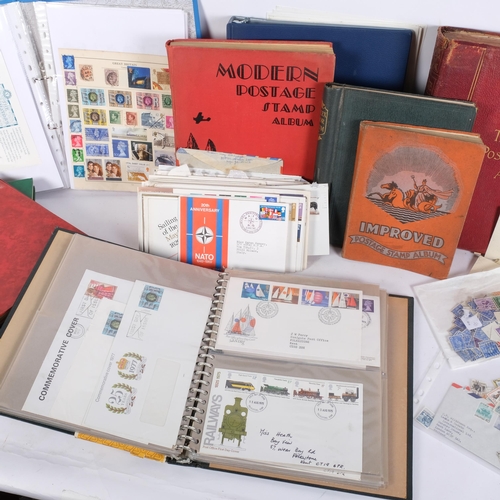 110 - A large quantity of various GB and worldwide stamps, stamp albums, etc (boxful)