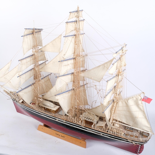 86 - A scratch-built scale model of the Cutty Sark, 75cm