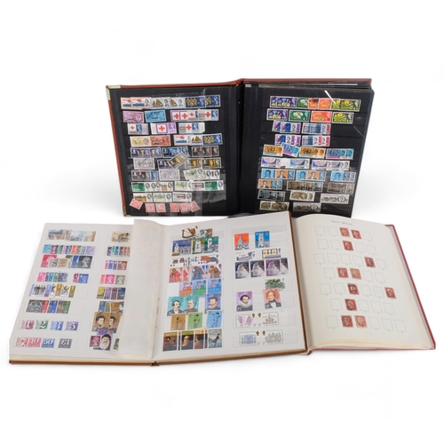 92 - 3 various UK and worldwide stamp albums, including The Windsor Loose Leaf Album For The Stamps Of Gr... 