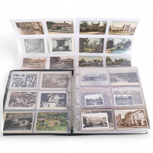 96 - A fascinating album containing approx 340 Vintage postcards, and later photographs, all relating to ... 