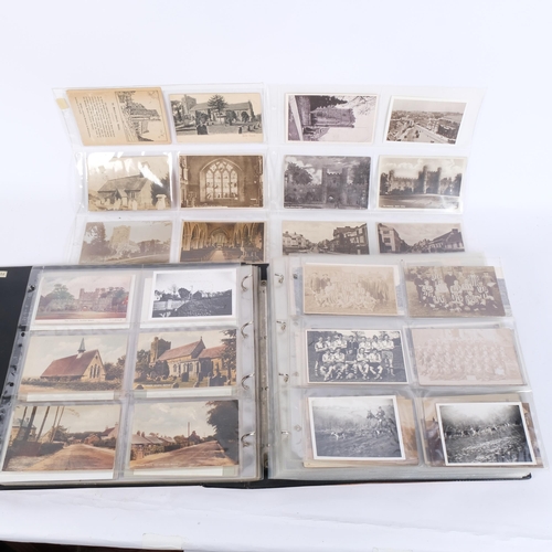 96 - A fascinating album containing approx 340 Vintage postcards, and later photographs, all relating to ... 