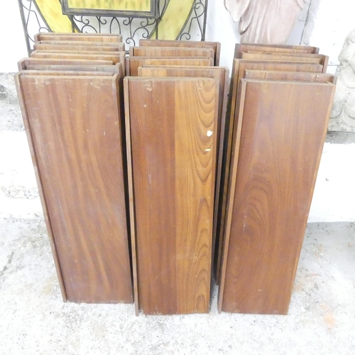 2620 - Thirty teak book shelves, ex University library. Each 91.5x26x6cm.