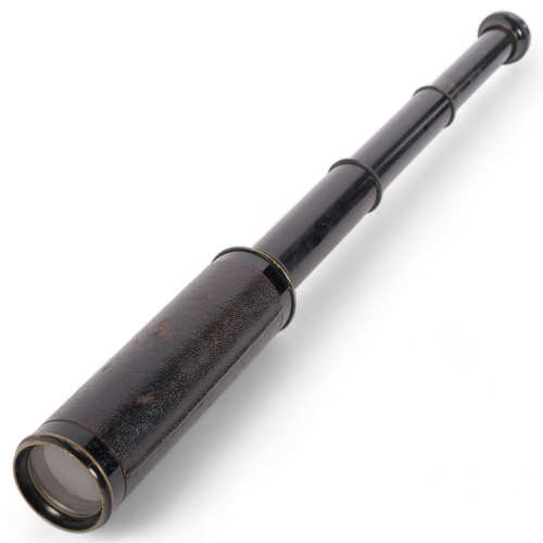 178 - A brass 3-draw telescope 