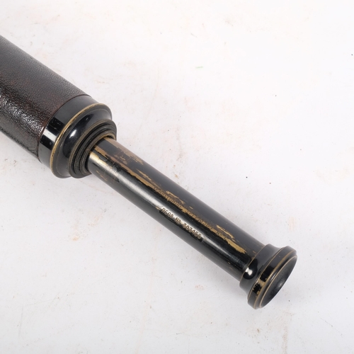 178 - A brass 3-draw telescope 