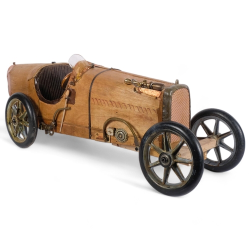 435 - A scratch-built steampunk veteran sports car, L68cm