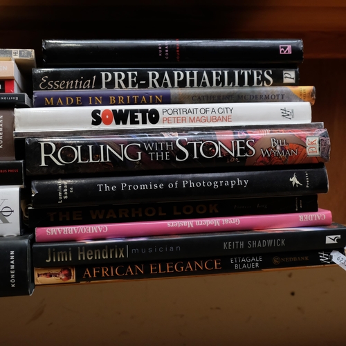 766 - A quantity of fashion, photography and music related reference books including  Kurt Cobain Journals... 