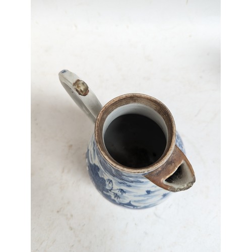 194 - A group of Antique Chinese blue and white items, including a vase, teapot, coffee pot, 2 bowls, etc