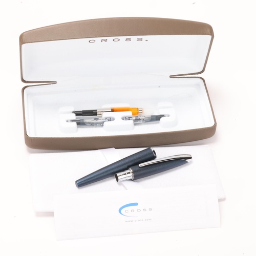 503 - A Cross ATX fountain pen with Basalt black body, cartridge pen with M nib, boxed