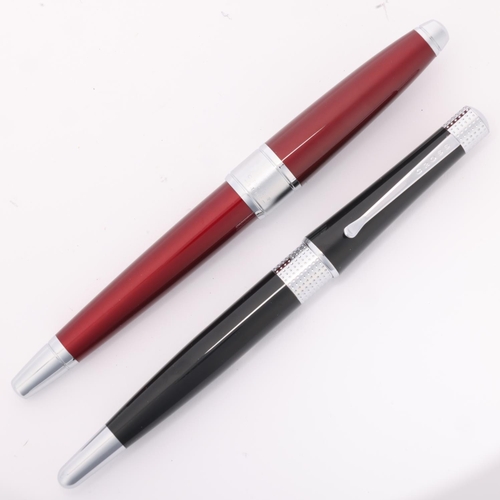 509 - A Cross Bailey fountain pen, with 18K M nib and red body with converter, card box, together with a C... 