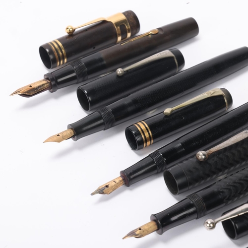 511 - 6 vintage Conway Stewart fountain pens with 14ct gold nibs, most circa 1940s'/50s', includes models ... 