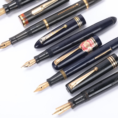 516 - 6 vintage Mabie, Todd & Co / Swan fountain pens, models include, Leverless, Self-Filler, Eternal, al... 