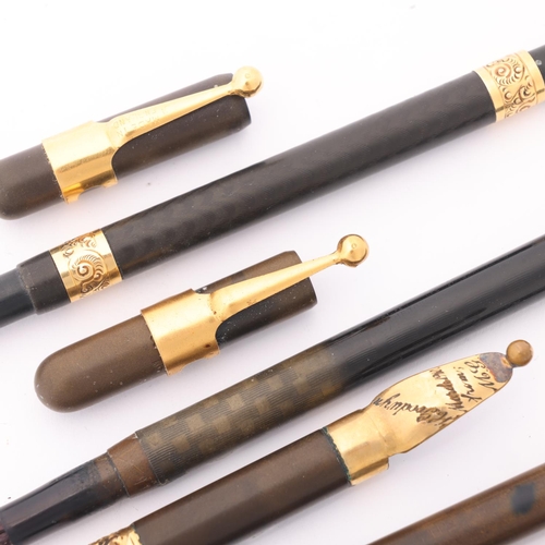 522 - 5 Mabie, Todd & Bard, The Swan Eye-Dropper pens, late 19th early 20th century