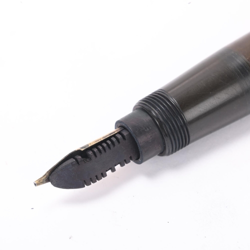 524 - A Ford's Patent fountain pen, circa 1930, black rubber body, nib marked 428 Mill, length 14.2 cm