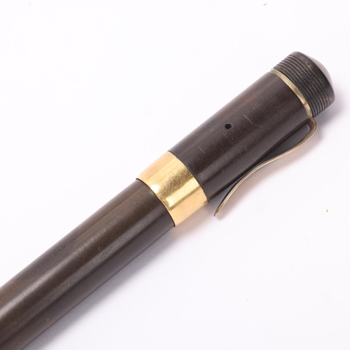 524 - A Ford's Patent fountain pen, circa 1930, black rubber body, nib marked 428 Mill, length 14.2 cm