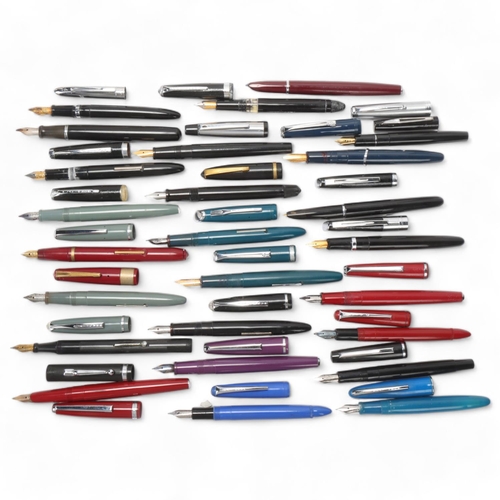 526 - 26 Platignum fountain pens, including models, Reliance, Regal, Statesman, Visi-ink, Senior etc