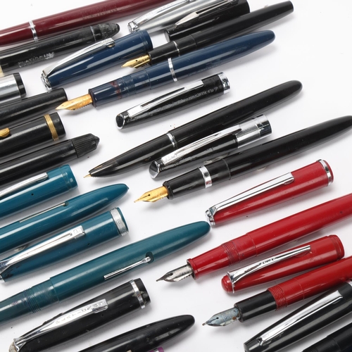 526 - 26 Platignum fountain pens, including models, Reliance, Regal, Statesman, Visi-ink, Senior etc