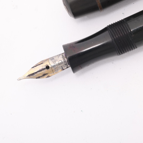 528 - A vintage Montblanc 332 fountain pen, piston fill, makers mark to cap