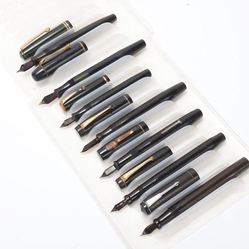 533 - 7 vintage fountain pens, most 1930s' /40s', 5 Parker pens including 