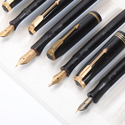 539 - 4 vintage fountain pens, Parker Duofold Maxima, Plexor Bermond and 2 Parker Vacumatic