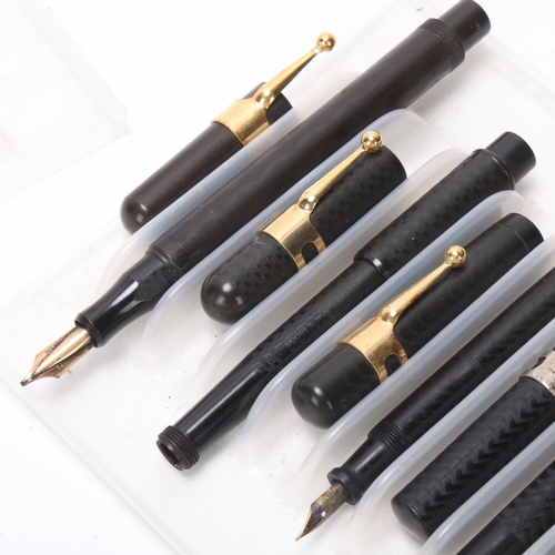 540 - 8 early 20th century fountain pens, including The Moore retractable, W.Hinds Magpie, Reg No 462872, ... 