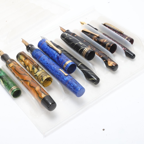 541 - 6 vintage fountain pens, including Conway Stewart 58, Parker Duofold, Progress, Wyvern Perfect No 81... 