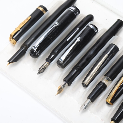 544 - 8 vintage fountain pens early to mid 20th century, including Tempo, 2x Rolltip, Rally Cup, W&T Hight... 