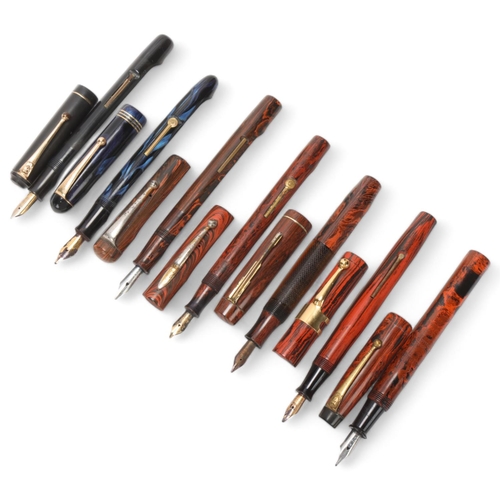 566 - 7 Vintage fountain pens, 3 Waverley (MacGiven and Cameron), 1 Yale and 3 others