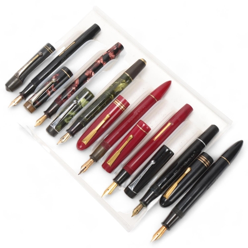 568 - 6 vintage Stephens fountain pens,  includes models, No56, Royal, No106 and a Summit S.125, 5 with 14... 