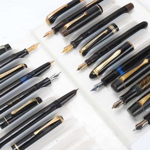 572 - 10 vintage fountain pens, early to mid 20th century, includes models by Mercedes, Swan(Mabie, Todd),... 