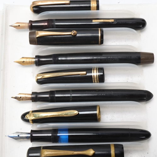 572 - 10 vintage fountain pens, early to mid 20th century, includes models by Mercedes, Swan(Mabie, Todd),... 