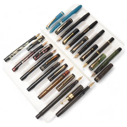 575 - 13 vintage De La Rue, Onoto fountain pens, from early 20th to mid 20th century, models, include 35, ... 