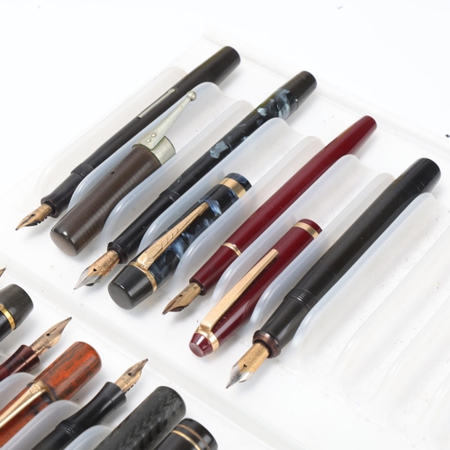 576 - 7 vintage De La Rue Onoto fountain pens early to mid 20th century, models include, No97, Blackbird, ... 