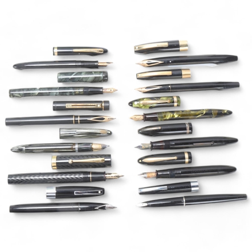 577 - 12 vintage Sheaffer fountain pens, 7 with 14ct nibs