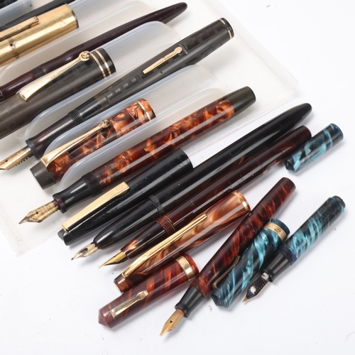 578 - 9 vintage Eversharpe / Wahl fountain pens, 1920s' - 60s' models