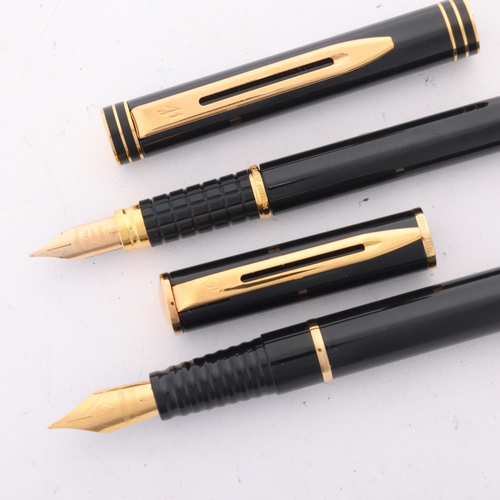 587 - 2 Waterman fountain pens, including an Waterman Ideal pen with 18ct gold nib, both in original boxes... 