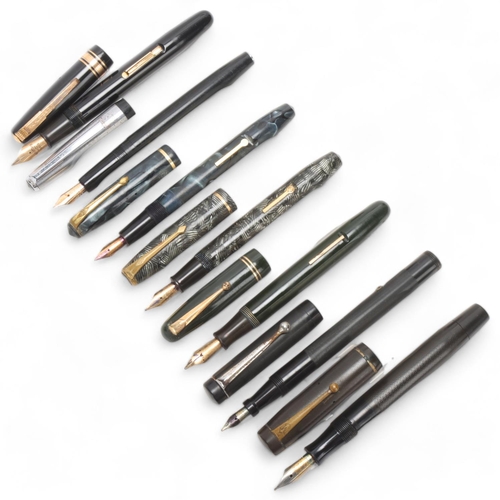 591 - 7 vintage fountain pens, including Conway Stewart, Waterman and Swan