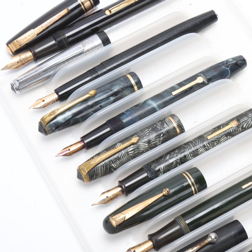 591 - 7 vintage fountain pens, including Conway Stewart, Waterman and Swan