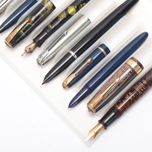 592 - 6 vintage Parker fountain pens