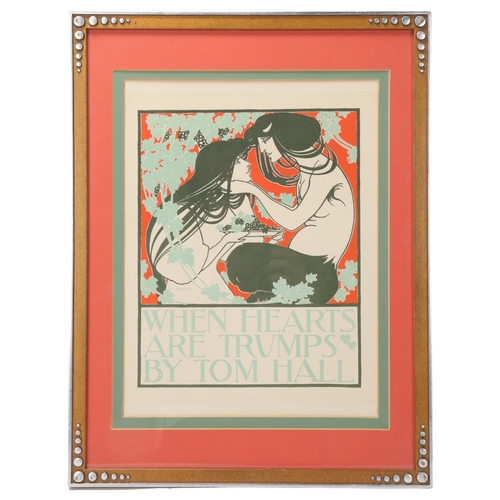 103 - When Hearts Are Trumps by Tom Hall (from Maitres De l'Affiche), original lithograph by William Bradl... 