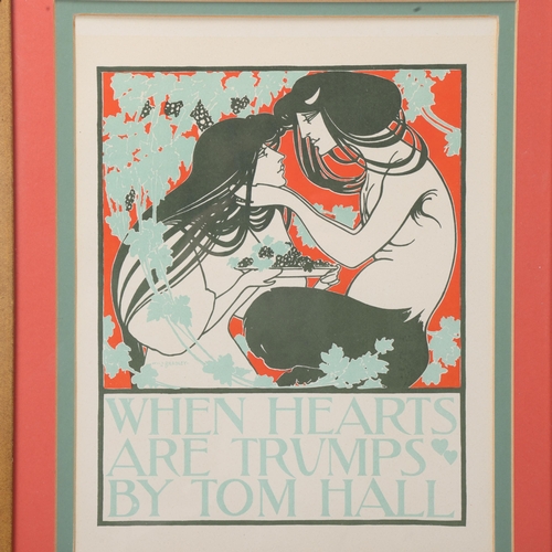 103 - When Hearts Are Trumps by Tom Hall (from Maitres De l'Affiche), original lithograph by William Bradl... 