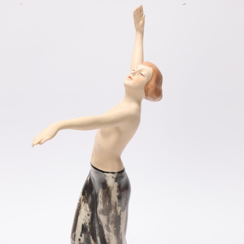 40 - Royal Dux porcelain erotic dancer, height 31cm