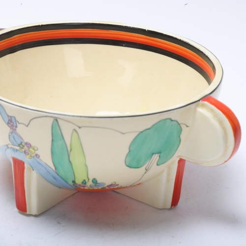 58 - Clarice Cliff Idyll 2-handled bowl, circa 1935, diameter excluding handles 14.5cm