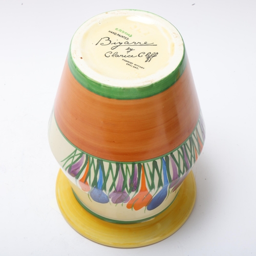 60 - Clarice Cliff Bizarre Crocus pattern vase, height 20cm