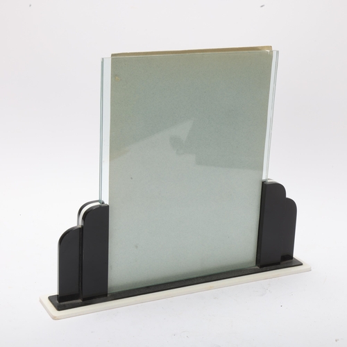 85 - Art Deco two-colour perspex/glass standing photo frame, height 26cm