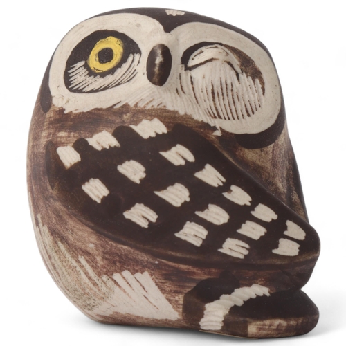 278 - STIG LINDBERG and EDVARD LINDHAL for Gustavsberg Sweden, a 1962 designed Knip (Winking) owl, height ... 