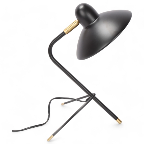 324 - Di Classe, an Arles mid-century style desk lamp by Domei Endo with adjustable black shade, height 37... 