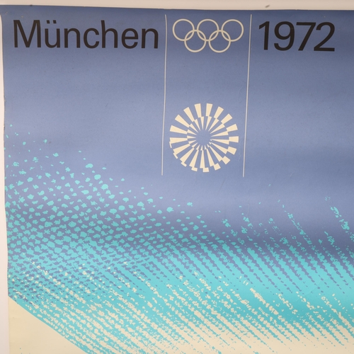 334 - 2 1972 Munich Olympic lithograph posters, Hurdlers by Albrecht Gaebele both printed by Mandruck Munc... 