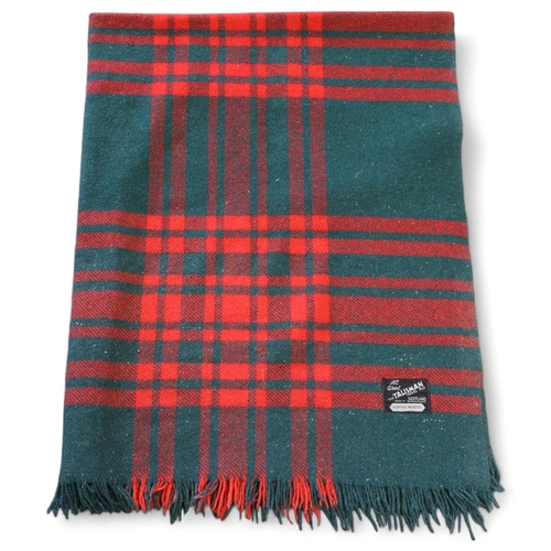 335 - A vintage Scottish Tartan wool blanket, 