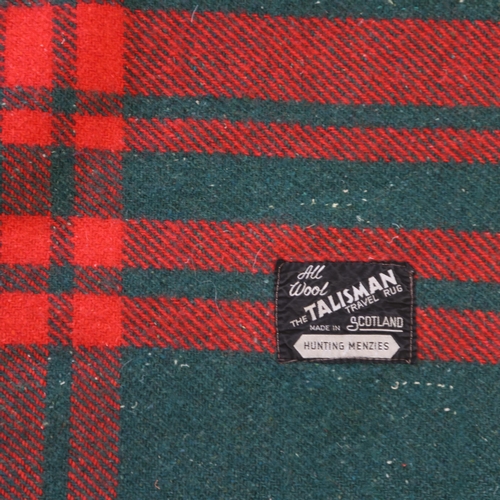 335 - A vintage Scottish Tartan wool blanket, 