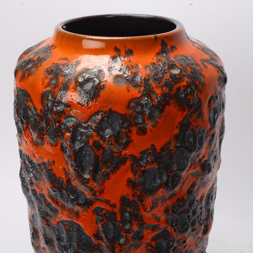 327 - A mid-century West German ceramic fat lave vase, numbered to base 517-38, height 38cm